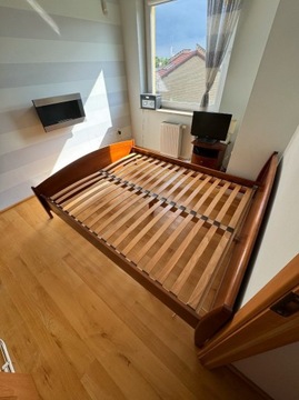 łóżko drewniane ze stelażem 160x200 + gratisy