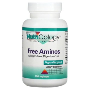 Nutricology Free Aminos Wolne aminokwasy 100 kap