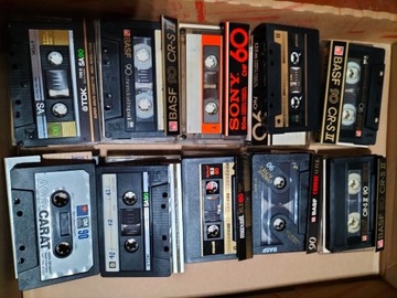 Kolekcja kaset MC lata 80. Maxell, TDK, BASF