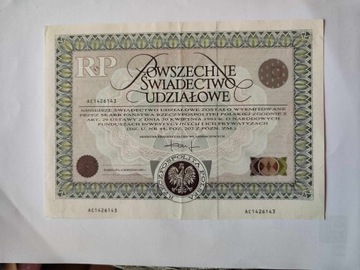 Powszechne świadectwo udziałowe 