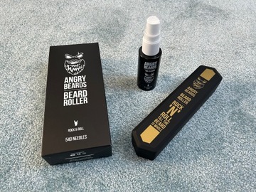 Beard roller Angry Beards + cleaner 50ml