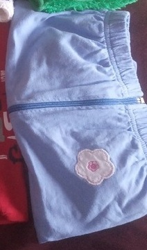 Bluza niebieska z kwiatuszkiem na zamek r.80 baweł