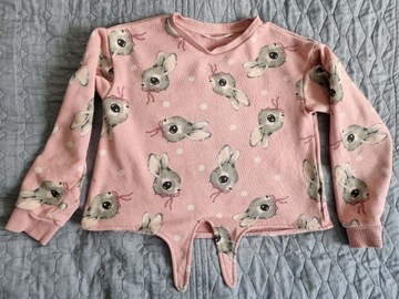 bluza dla dziewczynki H&M 122 króliczki