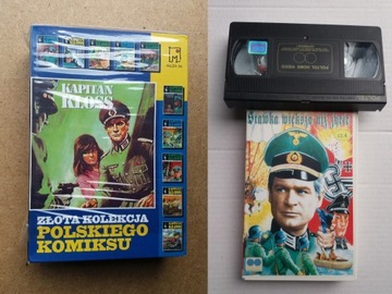 Box komplet 20 zestaw komiksy Kloss i VHS nr 4 + gratis