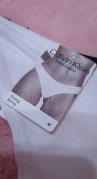 Calvin Klein CK stringi damskie nowe M Białe 