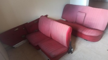 Fotele czerwone , tapicerka kpl. Wołga GAZ 24 