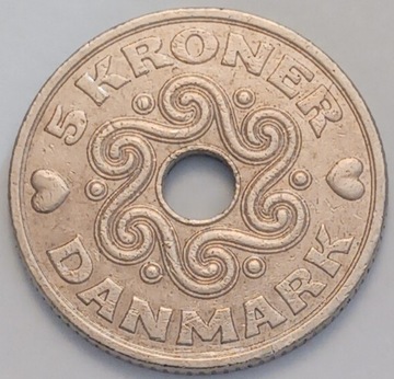 5 koron 1993 r. Dania nakład tylko 1.540.000 szt.