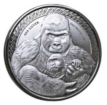 Gorilla Silverback Congo 1oz srebro 2023