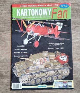 Kartonowy Fan monitor Pińsk 1:200