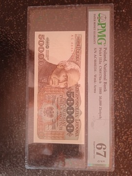 Banknot 50000 złotych 1989