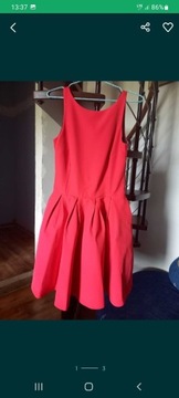 Sukienka koktajlowa S, kolor malinowy