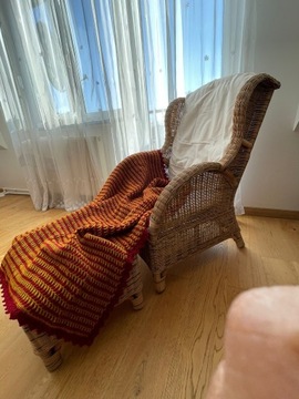 Kocyk robiony na drutach - handmade