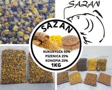 Mix Kukurydza Pszenica Konopie gotowa gotowana 1kg