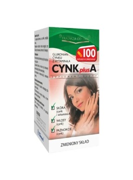 Cynk Plus A, 100 kapsułek