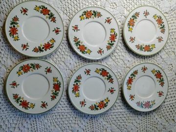 Sześć spodków Villeroy Boch Summerday porcelana