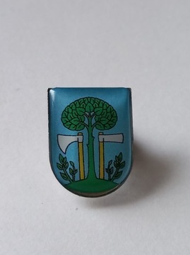 Herb miasta i gmina Myślenice przypinka pin wpinka