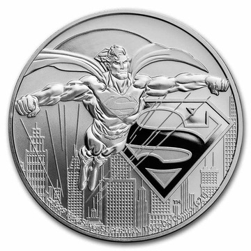Zestaw monet DC: Superman i Wonder Woman 1 oz ag
