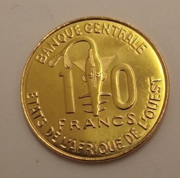 Afryka Zachodnia 10 francs 2021