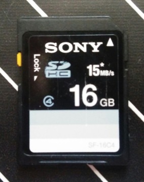 karta pamięci SDHC 16 GB ~~ SONY ~~ MADE IN TAIWAN