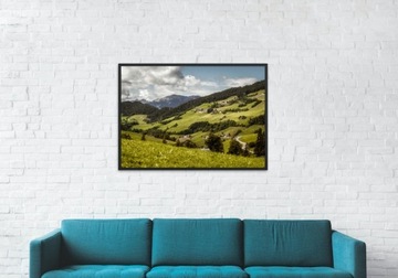 Plakat A3 Obraz Góry Tyrol Zieleń natura