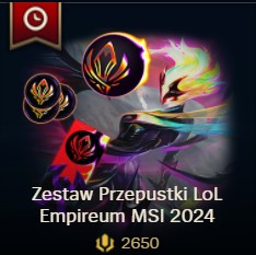 EMPIREUM MSI PASS LEAGUE OF LEGENDS LOL RP 2650RP