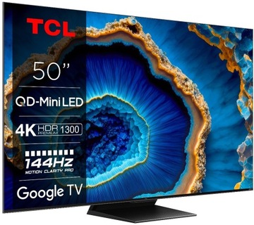 Telewizor TCL 50C809 1300 nit HDR 4k 144Hz MiniLED