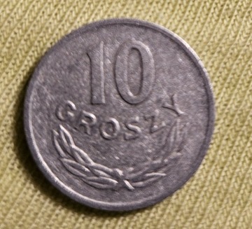 Moneta 10groszy z roku 1971.