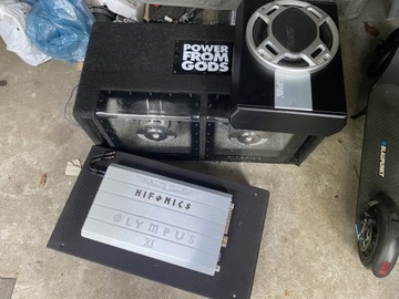 Zestaw car audio Hifonics komplet wzmacniacz