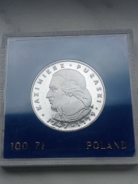 100 zł 1976 r K. Pułaski - srebro 
