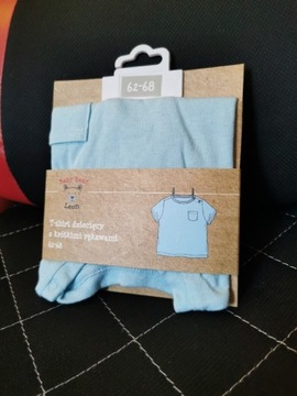 T-shirt dziecięcy z krótkimi rekawami 62-68 baby niebieski   