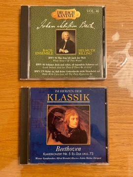 Bach Beethoven 2xCD Helmut Rilling Alfred Brendel