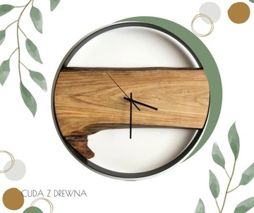 Zegar w obręczy 35 cm, wybór drewnianej deski!