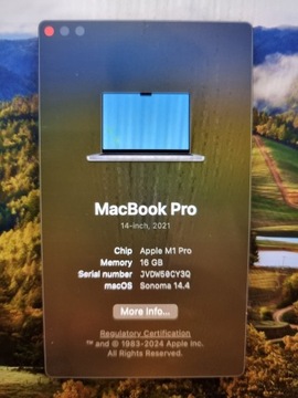 Macbook Pro M1 14in, 2021, 16GB, 512GB