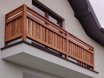 Barierka drewniana olcha,balustrada,przesło,balkon