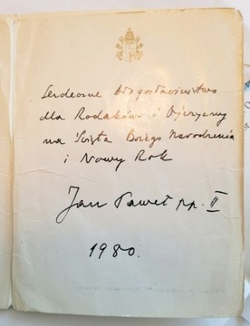 Autograf Jan Paweł II