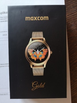 Nowy zaplombowany smartwatch maxcom zloty zegarek