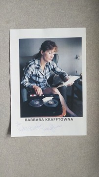 Barbara Krafftówna, duże zdjęcie A4, autograf