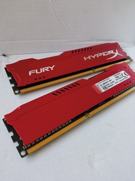 HyperX Fury Red 8GB (2x4GB) DDR3 1600Mhz RED