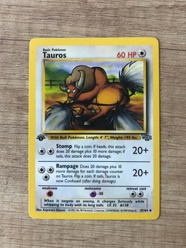 Tauros  karta pokemon 47/64 Jungle  NM 1st 