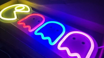 Neon Led Pacman - lampka led na ścianę