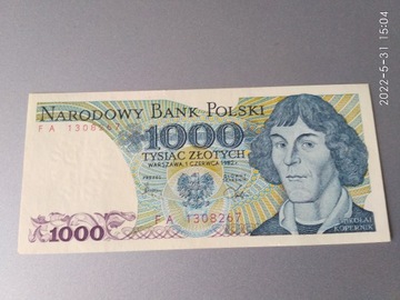 Banknot 1000 złotych PRL z 1982 r Pewex FA1308267