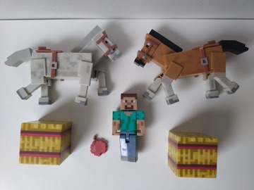 Minecraft zwierzęta konie 6 sztuk figurki seria 2