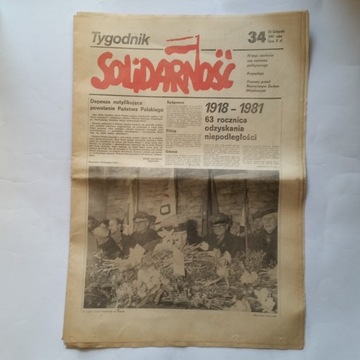 TYGODNIK SOLIDARNOŚĆ nr 34 z 1981 