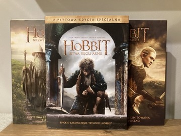 The Hobbit Trylogia filmów DVD wydania specjalne 
