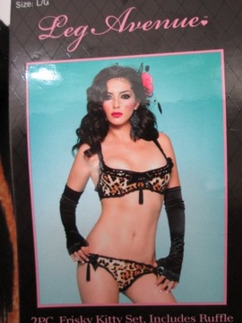 Leg Avenue Female 2PC.Frisky Kitty Set 81235 L/G