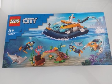 Nowe klocki Lego City 60377 Łódź do nurkowania