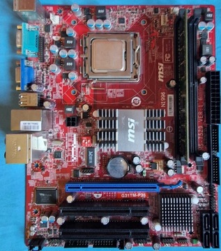Zestaw MSI MS-7529 G31TM-P35 E5500 2.8GHz 1GB DDR2