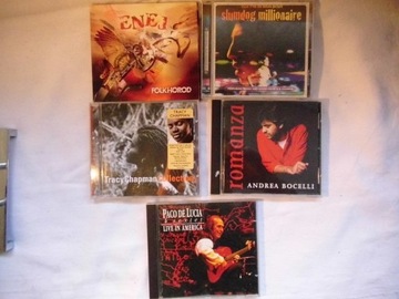 Płyty CD: ENEY, SLUMDOG, TRACYCHAPMAN,A. BOCELLI,,