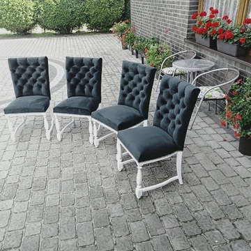 Krzesła tapicerowane, pikowane
