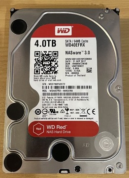 Dysk twardy HDD Western Digital WD Red WD40EFRX 4TB SATA 3,5"